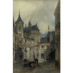 Paul Marny (French/British 1829-1914): Street Trader - 'Morlaix Brittany', watercolour signed, titled verso 44cm x 29cm