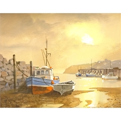  Harbour scenes, pair oils on canvas signed by Don Micklethwaite (British 1936-) 19cm x 24cm (2)   