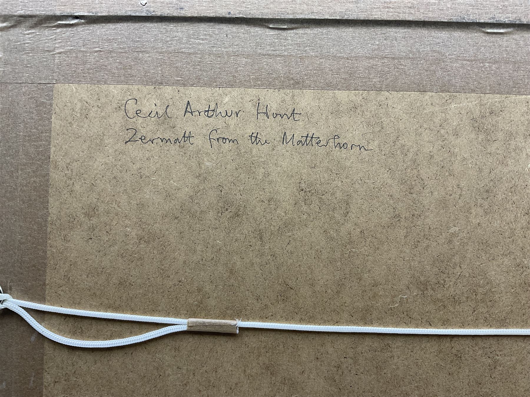 Cecil Arthur Hunt RWS RBA (British 1873-1965): 'Zermatt from the Matterhorn - Switzerland', watercolour signed and titled 25cm x 34cm