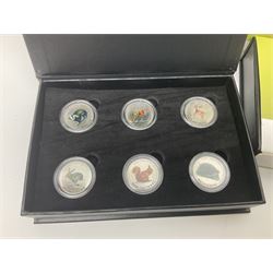 The Royal Mint United Kingdom 1990 silver proof fifty pence two coin set cased with certificate, 2018 'The Royal Birth' brilliant uncirculated  silver penny cased with certificate, Gibraltar 2019 'Silver Sovereign' coin, '50th Anniversary Of The 50p Set' cased by Westminster with certificate etc