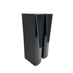 Pair Lake Audio 120W floorstanding speakers in black finish