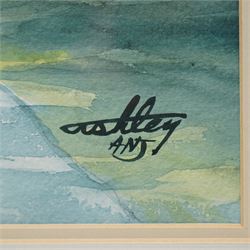 Ashley Jackson (Yorkshire 1940-): 'Muker' Swaledale, watercolour signed, titled on accompanying certificate of authenticity 41cm x 55cm
Provenance: Purchased directly from the artist as part of his TV series 'A Brush with Ashley'