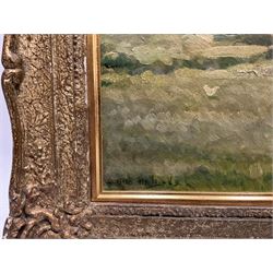 Joseph Appleyard (Yorkshire 1908-1960): Burnsall Church, oil on board signed 38cm x 58cm 