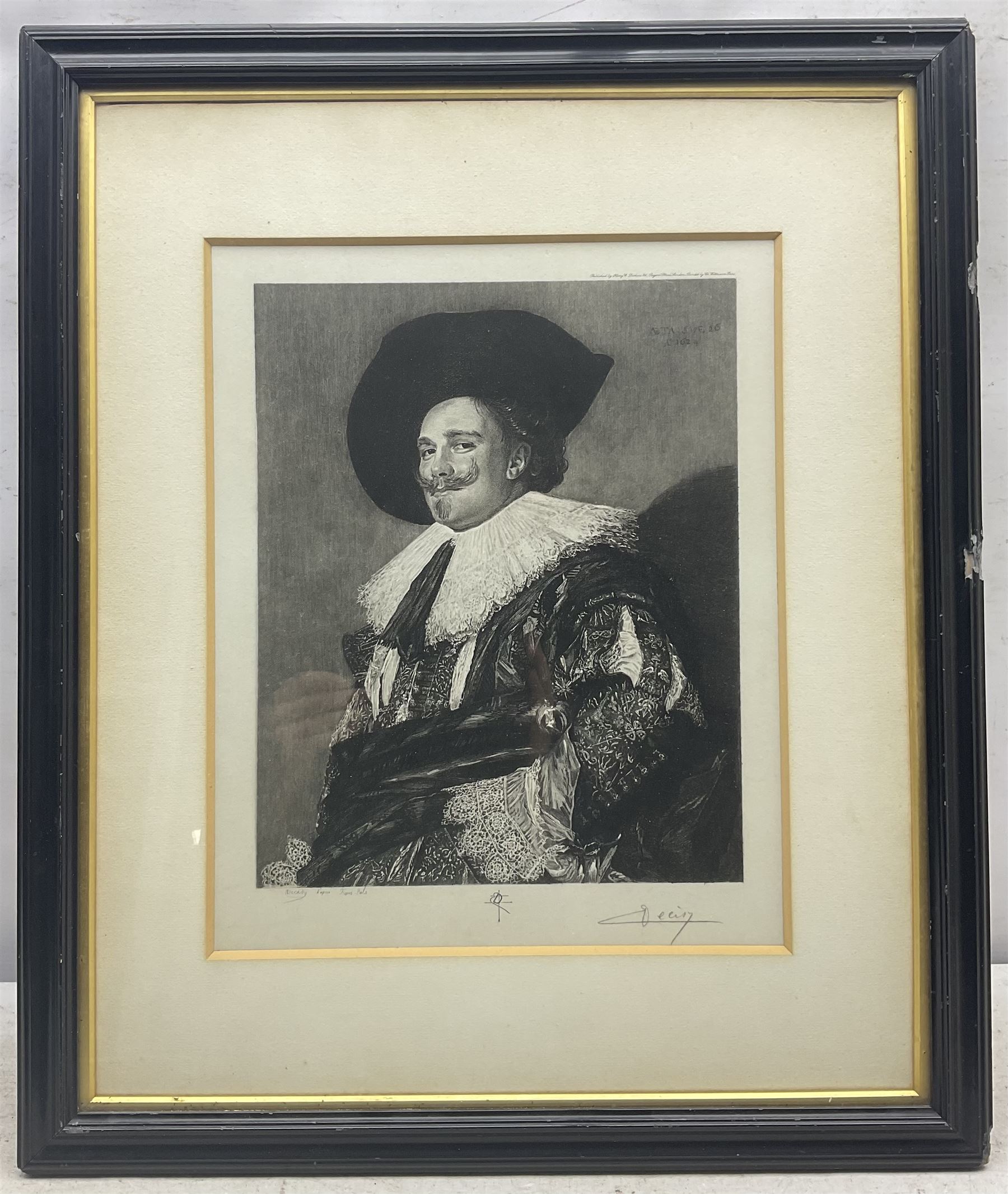 Eugène Decisy (French, 1866-1936) after Frans Hals (Dutch 1581/85-1666): The Laughing Cavalier, etching signed in pencil 29.5cm x 23.5cm