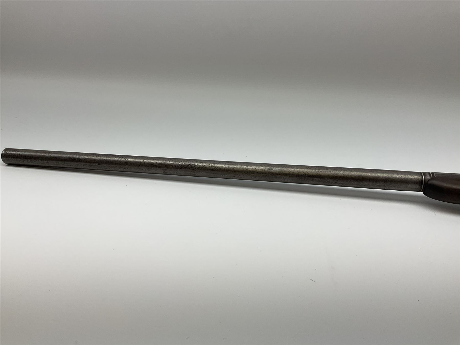 W. Horton 98 Buchanan Street Glasgow 20-bore single barrel centre hammer sporting gun, 71cm octagonal to round barrel with side lever opening, walnut stock with chequered grip and fore-end and steel butt plate, serial no.40334, L110cm SHOTGUN CERTIFICATE REQUIRED