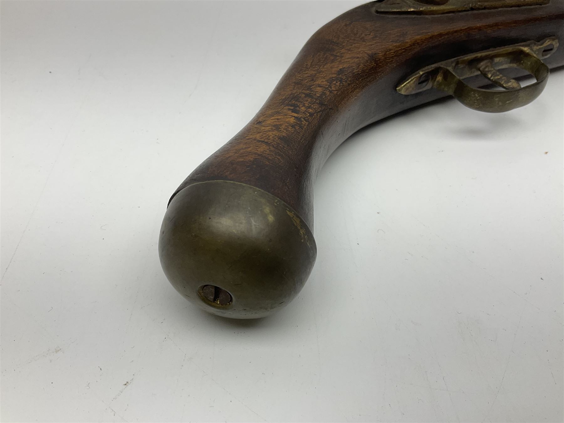 Leather covered swagger/sword stick with 40cm steel blade L62cm overall; another ash sword stick with 30cm diamond section steel blade; pair of fencing foils, the blades marked Solingen; two reproduction flintlock pistols; and 92cm inert cartridge belt (7)