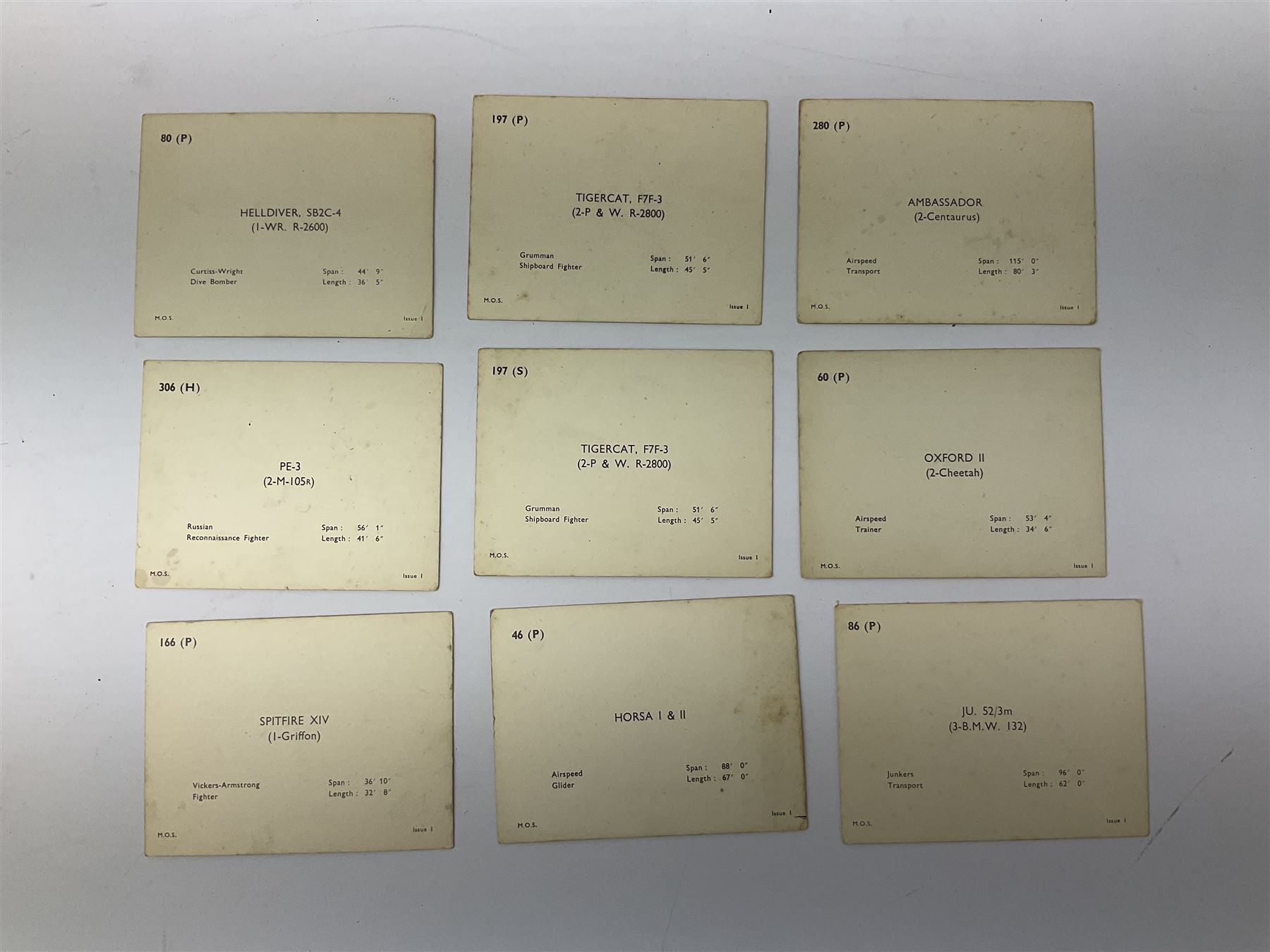 WW2 Royal Observer Corps - approximately one-hundred and seventy aircraft recognition cards; 1938 Instruction Booklet; cap badge and lapel badge; and cloth shoulder title