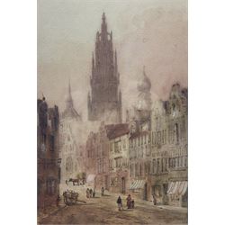 Edward Nevil (British 1813-1901): 'Antwerp' and 'Rouen', pair watercolours signed and titled 27cm x 18cm (2)
