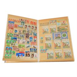Great British and World stamps, including Queen Victoria penny black with red MX cancel and four margins, in small box, and in twenty-two albums