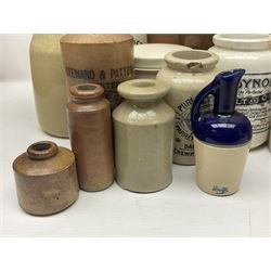 Julius Peters Hull stoneware bottle and a collection of other stoneware advertising bottles, jars and flagons etc