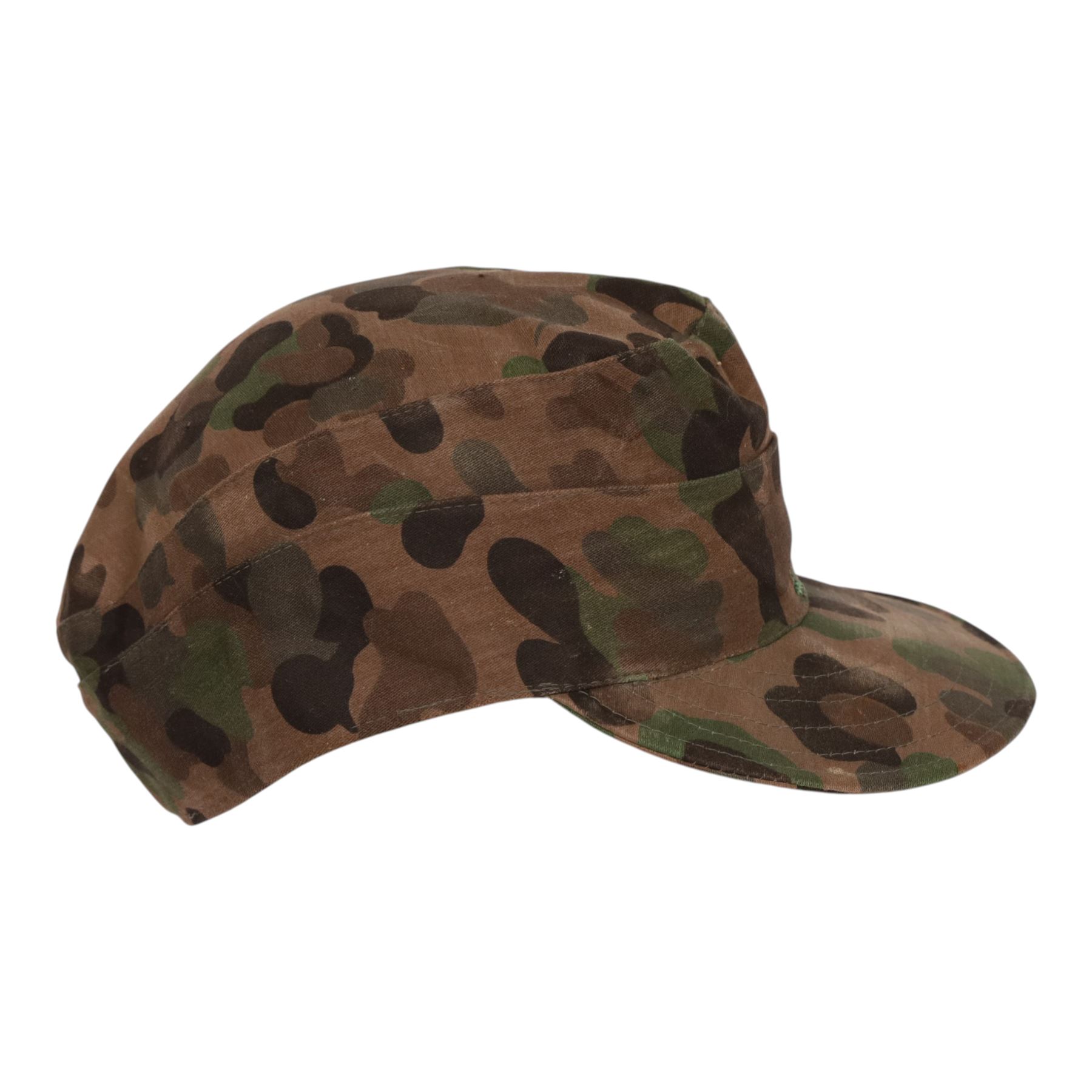 WWII SS camouflaged field cap, pea pattern camouflage