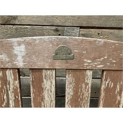 Set of 4 wooden garden chairs