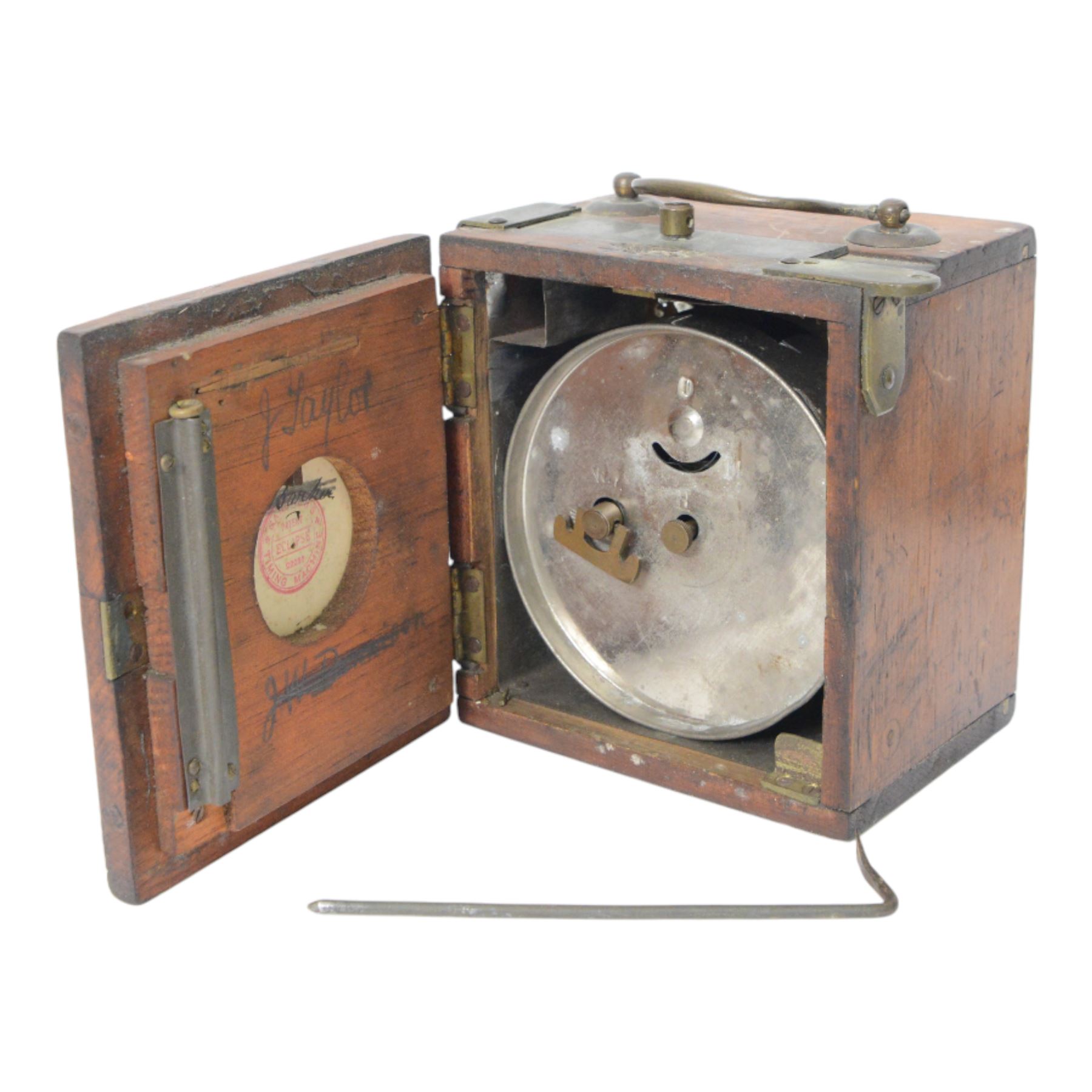 Edwardian carriage clock,  H14cm