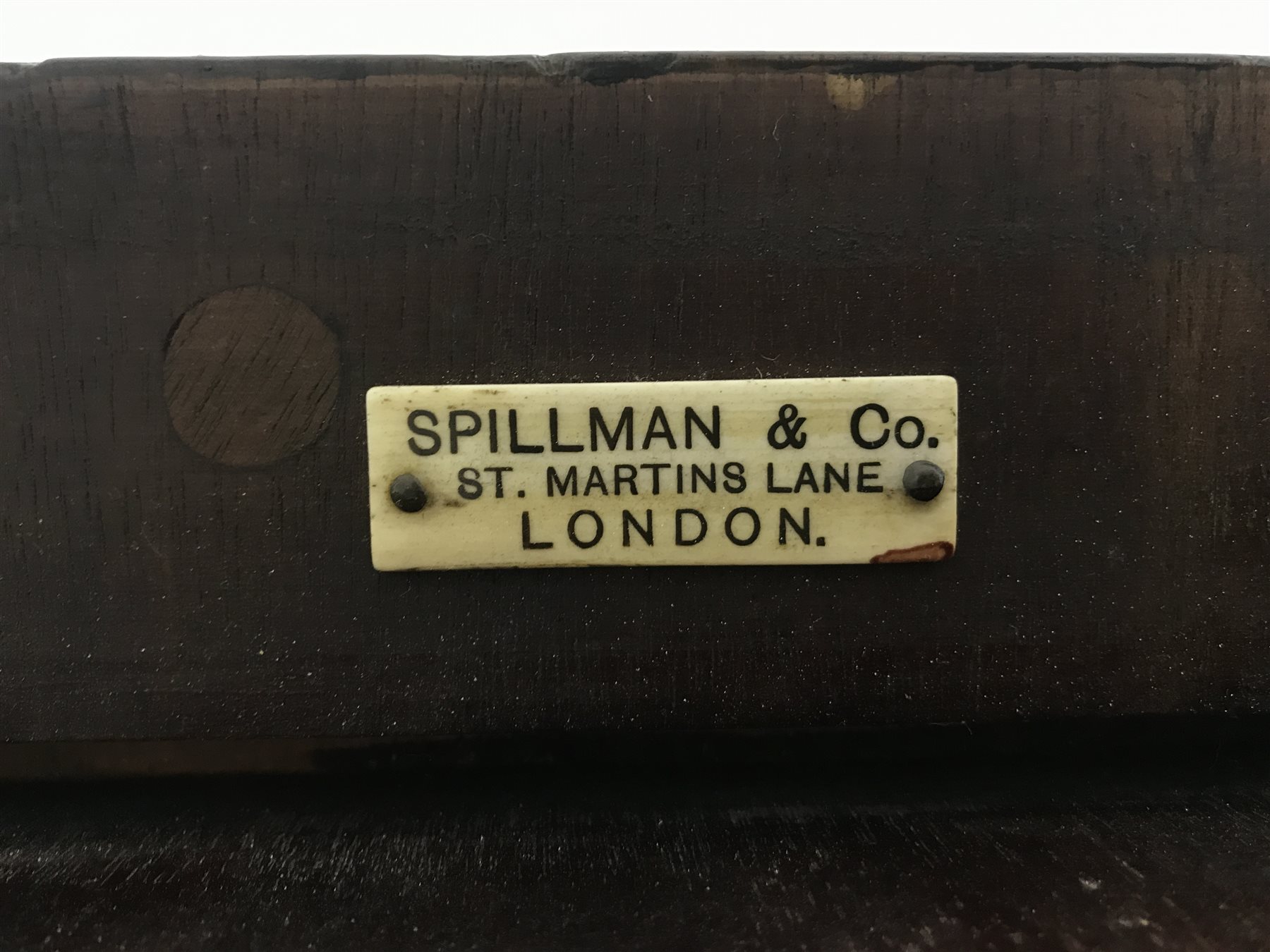 Spillman & Co. London - large Victorian mahogany extending dining table with three additional leaves, on turned and reeded supports with ceramic castors, ivorine label to underneath 'Spillman & Co. St. Martins Lane, London', diameter - 137cm (closed), L302cm (with all leaves)