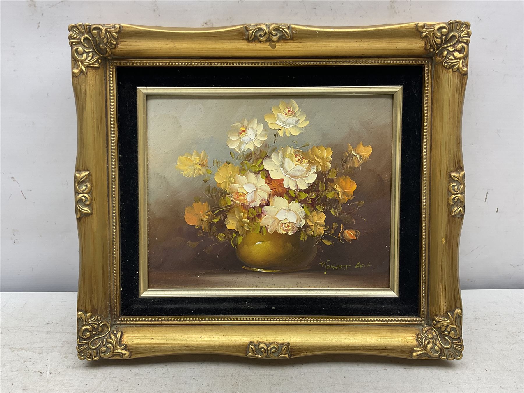 Robert Cox (1934-2001): Floral Still Life, oil on canvas board signed 19cm x 24cm