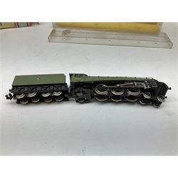 'N' gauge - Minitrix Class A4 4-6-2 locomotive 'Mallard' No.60022; in hard perspex case; Lima Diesel Shunter No.D2790; boxed; 0-6-0 locomotive 'Margaret' with four Colin Ashby EDLR coaches and three wagons; and Egger-Bahn 0-4-0 locomotive No.5 with two coaches in hard plastic boxes (13)