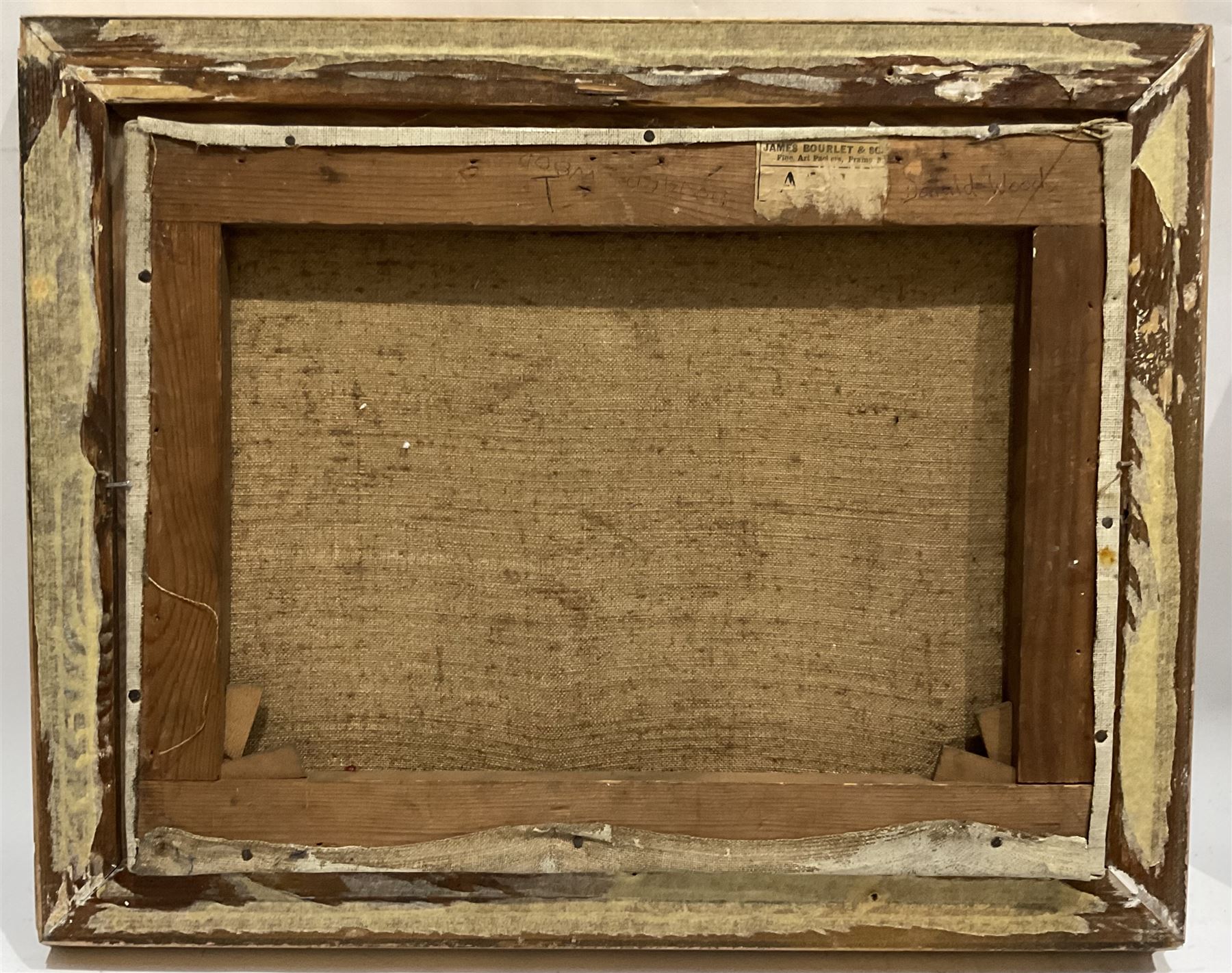 Donald Wood (British 1889-1953): The Hunt, oil on canvas unsigned, attributed verso 30cm x 40cm