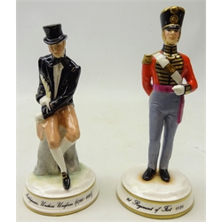 Two limited edition Michael Sutty military figures '1st Regiment of Foot 1826' 136/250 and 'Midshipman, Undress Uniform (1795-1825) 105/250, H17cm & H16cm (2)  