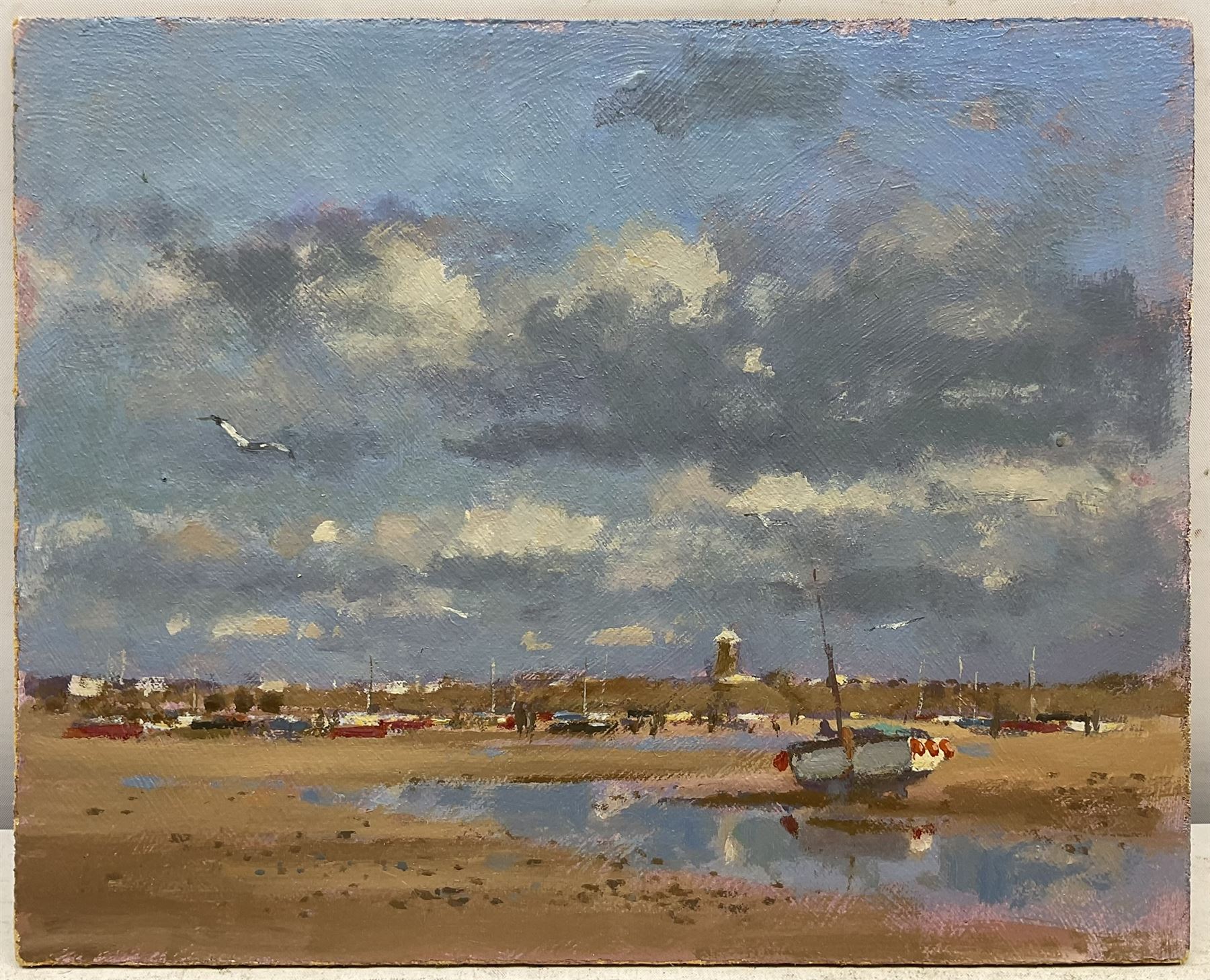 William Burns (British 1923-2010): 'Low Tide - St Ives Harbour', oil on board unsigned, titled verso 20cm x 25cm (unframed) 
Provenance: direct from the artist's family