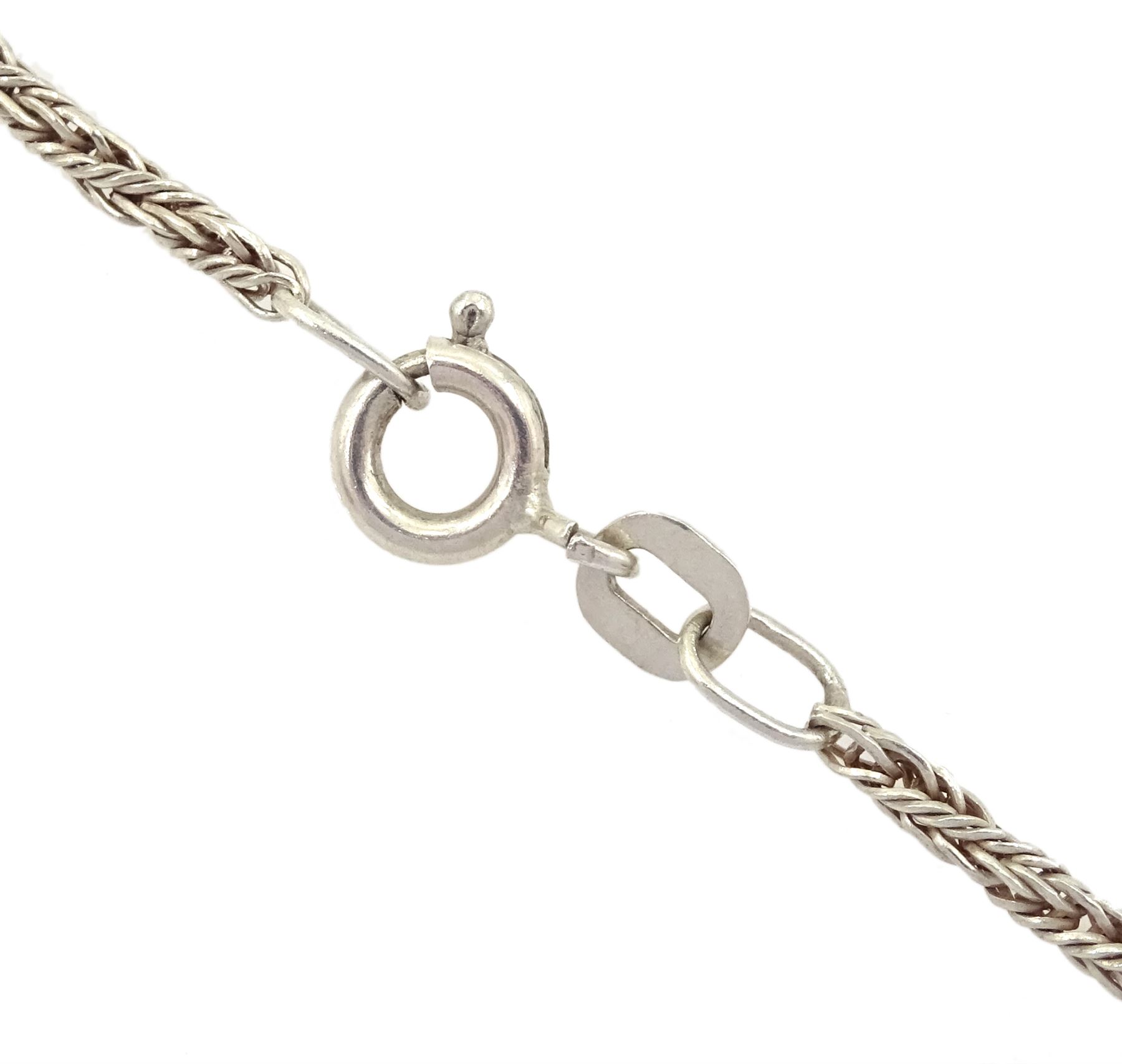 Silver boulder opal pendant necklace