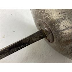 Reproduction Japanese katana with 63cm slightly curving fullered steel blade, ornate tsuba, cord bound grip and gilt transferred black saya L92cm; and two fencing foils, one marked Leon Paul (3)