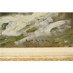 Ernest Higgins Rigg (Staithes Group 1868-1947): Snow at Paradise - Low Row, oil on canvas signed 50cm x 76cm