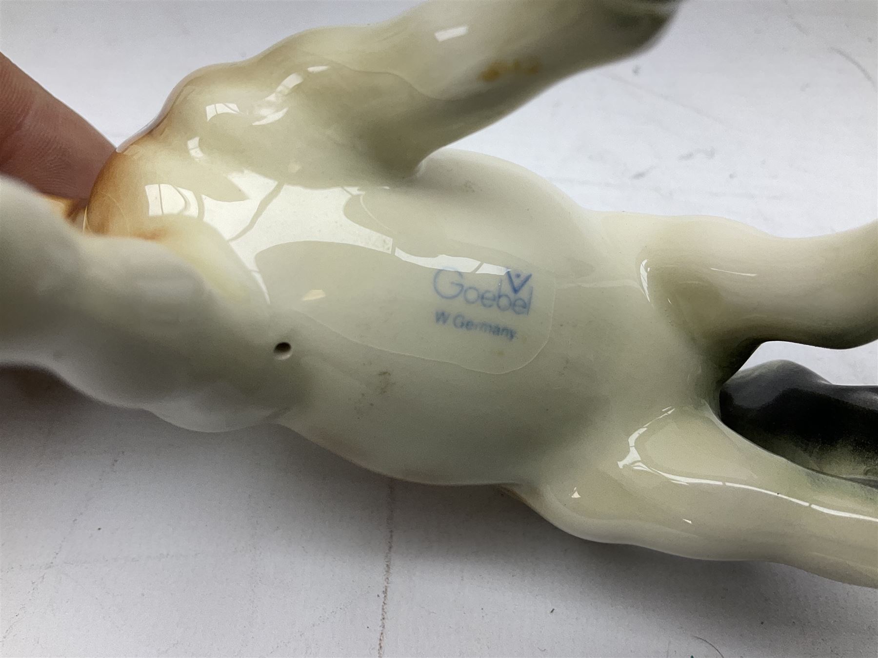 Seven Beswick figures of horses, including Connemara pony in grey no.1641, Arab in bay no.1265, large foal in grey no.947 etc, together with a Goebel figure of a horse (8)