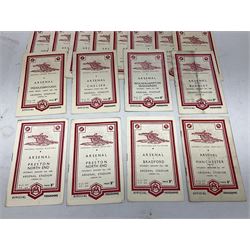 Arsenal F.C. - twenty-five home programmes 1947/48 including Division One, F.A. Cup, Football Combination Cup (Reserves) and a Friendly Match; some Souvenir editions and duplicates (25)