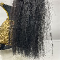 Lancers cap with original 19th century fittings for the 16th Lancers on a modern fibre glass shell with liner