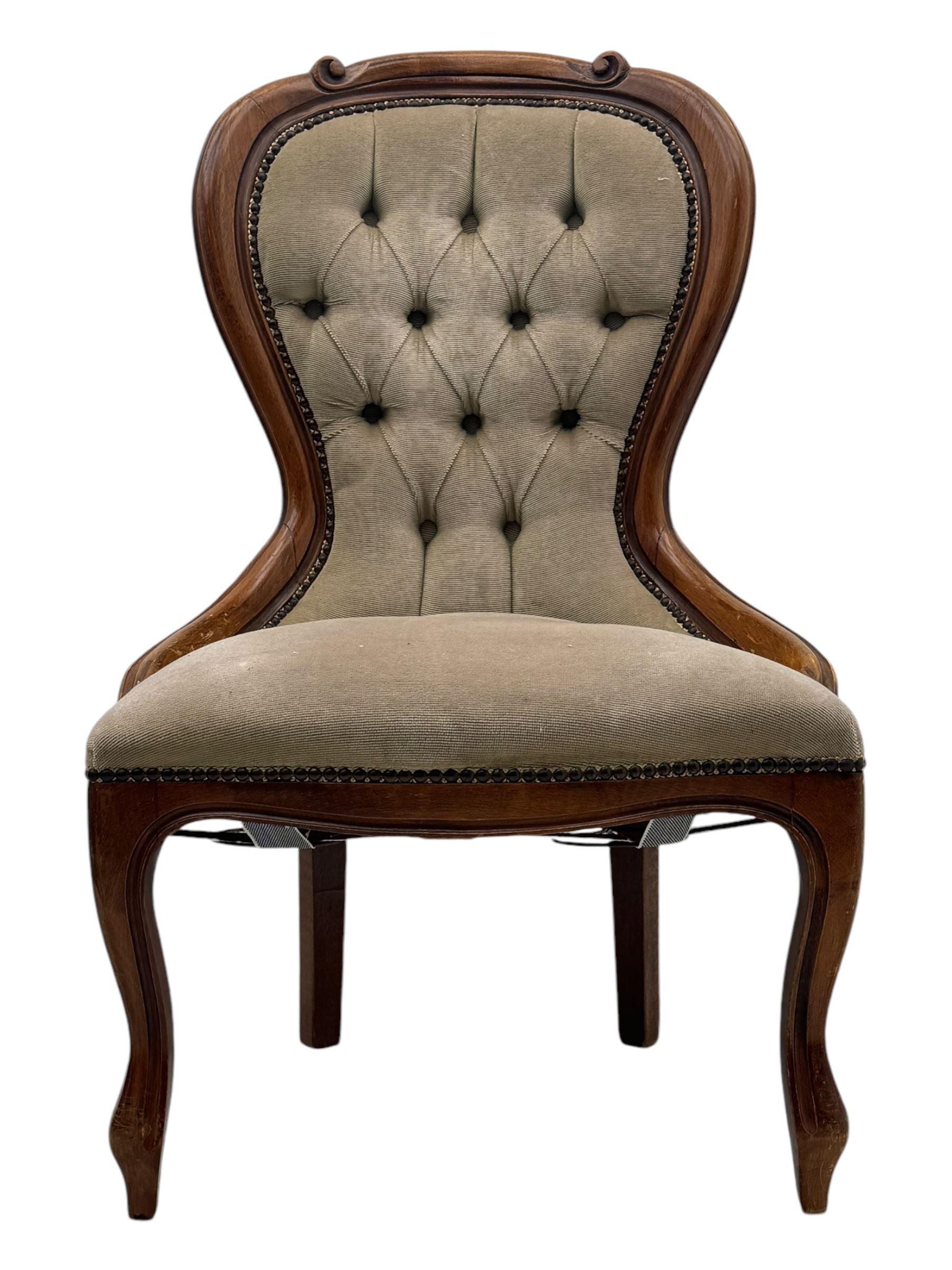 Victorian design beech framed nursing chair