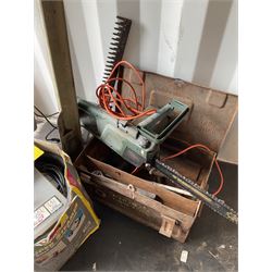 Spit 330 impact drill, Black and decker electric chainsaw, Record vice, steam wallpaper stripper and other - THIS LOT IS TO BE COLLECTED BY APPOINTMENT FROM DUGGLEBY STORAGE, GREAT HILL, EASTFIELD, SCARBOROUGH, YO11 3TX