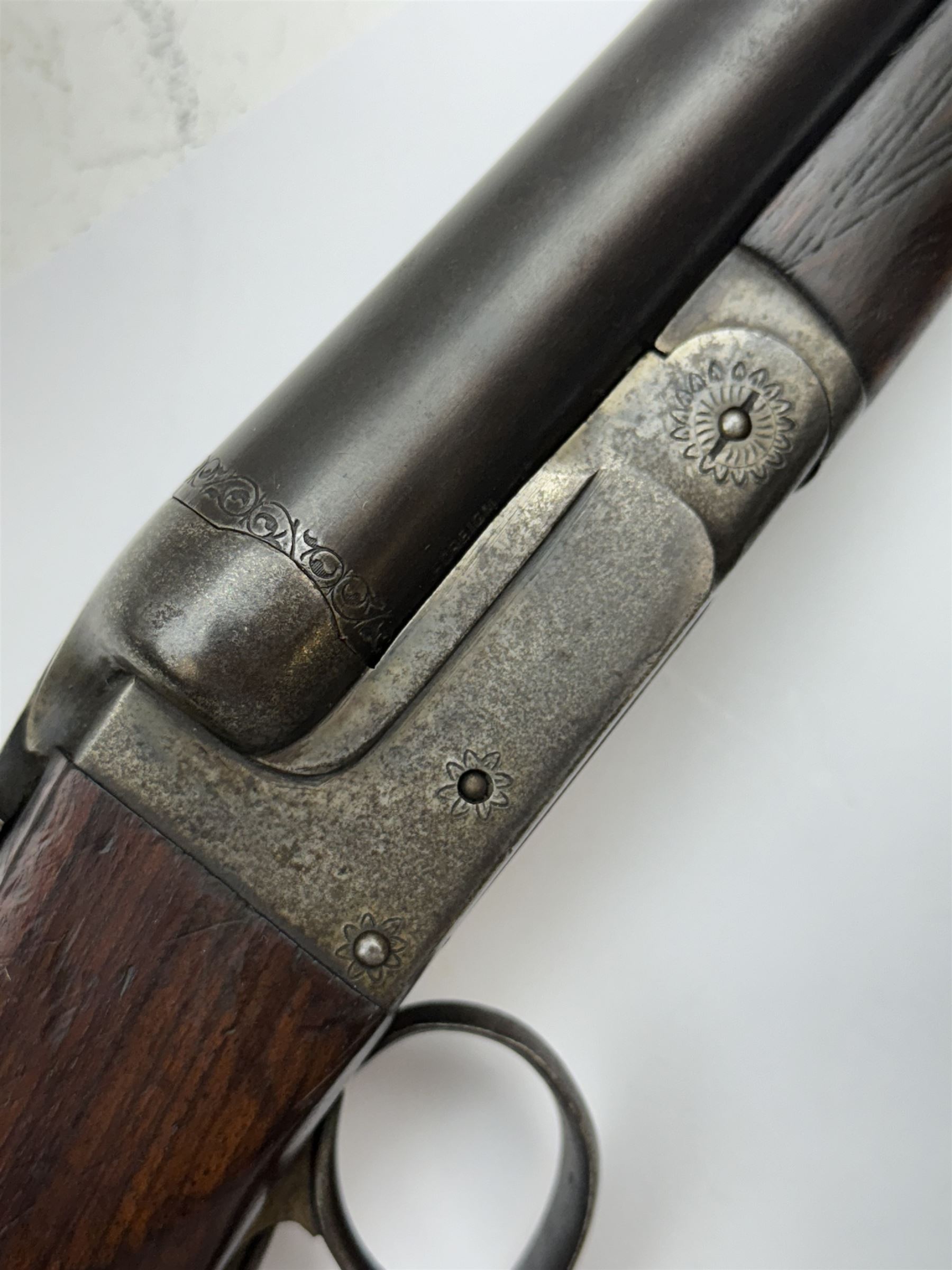 SHOTGUN CERTIFICATE REQUIRED - foreign 12-bore double trigger side by side double barrel shotgun serial no.1147 
