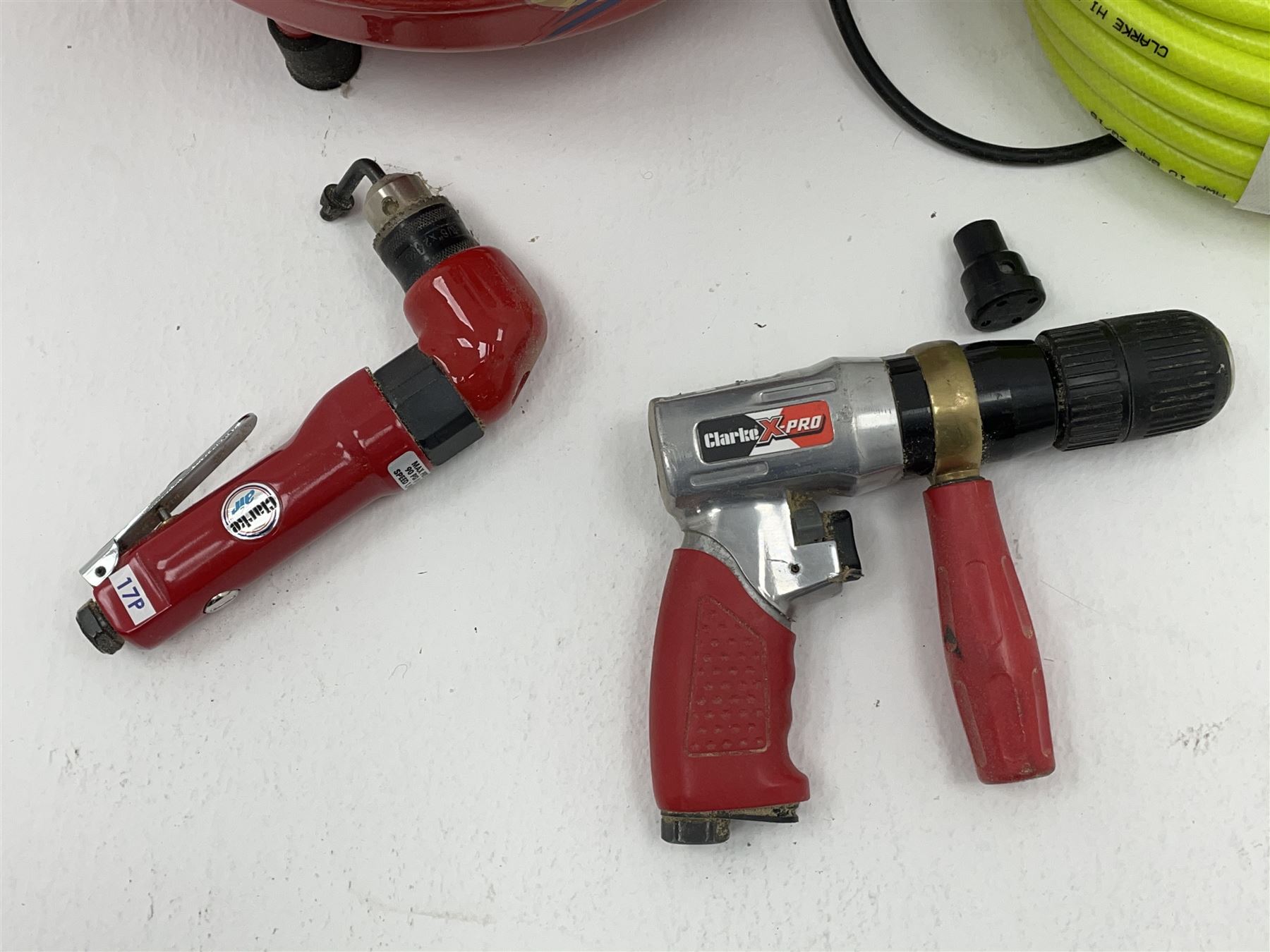 Clarke air compressor model number. SHHHAIR 30/9, with hose and other