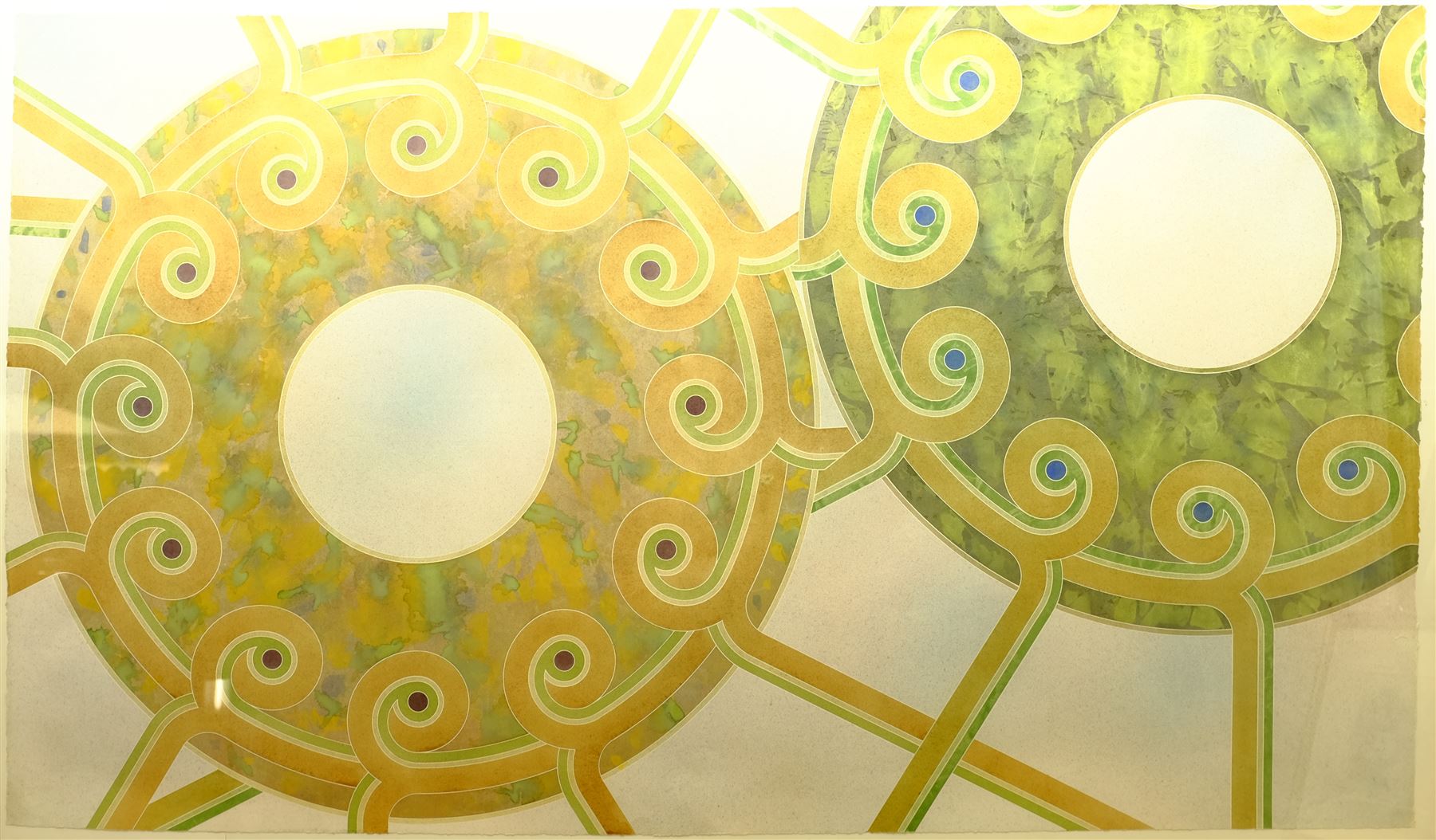 Richard Rush (British 1944-): 'One Moment', watercolour signed, titled and dated 1973 on exhibition label verso 79cm x 137cm