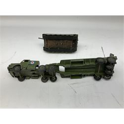 Dinky - twenty unboxed and playworn die-cast military vehicles including Mighty Antar tank Transporter No.660 with Centurion Tank No.651; Servicing Platform; Military Ambulance; Armoured Command Vehicle No.677; two 3-Ton Army Wagons No.621; Medium Artillery Tractor; Army Wagon No.623; Armoured Personnel carrier; Army water Tanker No.643; etc