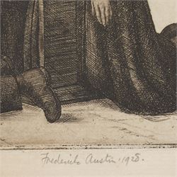 Frederick George Austin (British 1902-1990): A Peasant Family in Prayer, drypoint etching signed and dated 1928 in pencil 13cm x 16cm (unframed)
Provenance: direct from the granddaughter of the artist