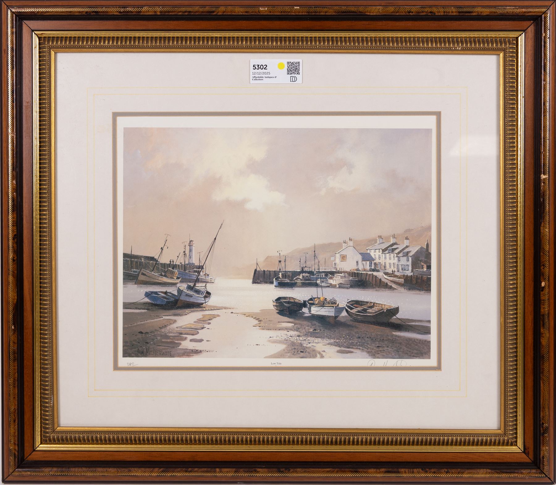 After Don Micklethwaite (British 1936-): Harbour Scenes, two signed prints in matching frames, overall 60cm x 70cm (2)