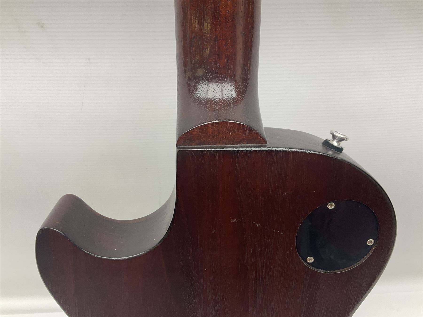 2012 American Gibson Les Paul Studio electric guitar, retro fitted with iron gear pick-ups, push-pull 'pots', roller bridge, string butler and locking machines, serial no.115321594, L99cm overall; in Gibson soft carrying case.