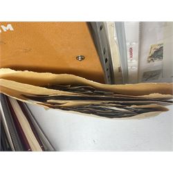 World stamps including Australia, Antigua, Canada, New Zealand, St Vincent, Republic of Maldives, Norfolk Island, Malta etc, Great British and other first day covers, Queen Elizabeth II 60th Birthday commemorative stamps etc, housed in five albums/folders and loose, in one box