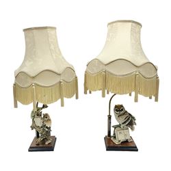 Two Giuseppe Armani figural lamps, the f