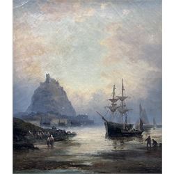 William Anslow Thornley (British fl.1858-1898): 'St Michael's Mount', oil on canvas unsigned, titled verso 35cm x 30cm