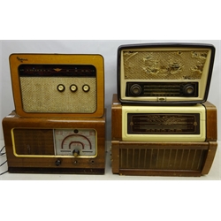  Four vintage radios Regentone walnut cased radiogram, G.E.C valve radio, Kolster-Brandes and McMichael model 471 (4)  
