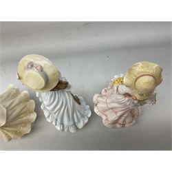 Set of four Royal Worcester limited edition figures, from the Four Seasons collection, comprising Spring, Summer, Autumn and Winter, with printed mark beneath 