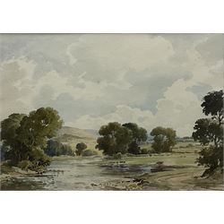 Percy Lancaster (British 1878-1951): River Landscape, watercolour signed 22cm x 31cm