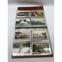 Edwardian and later postcards mostly relating to stormy seas, housed in a ring binder album, approximately 160