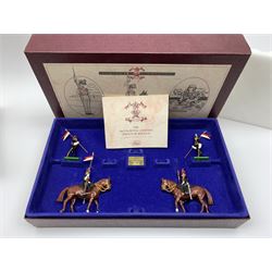 Britains - two sets of 'Ceremonial Collection' Band of the Life Guards figures; and two incomplete limited edition sets of The Royal Welch Fusiliers No.3694/6000 and The 9th/12th Royal Lancers No.2254/5000; all boxed (4)
