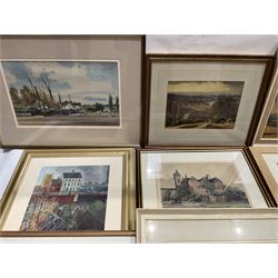 Collection of paintings in various media, artists including Michael Norman, Frank Corbyn Price, E Scott Jones, Frederick Clive Newcombe, Celia Wilson, and an unsigned oil on board (qty)