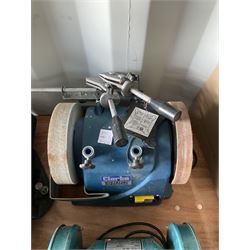 Clarke whetstone sharpener and bench grinder with stand including large and small vice - THIS LOT IS TO BE COLLECTED BY APPOINTMENT FROM DUGGLEBY STORAGE, GREAT HILL, EASTFIELD, SCARBOROUGH, YO11 3TX