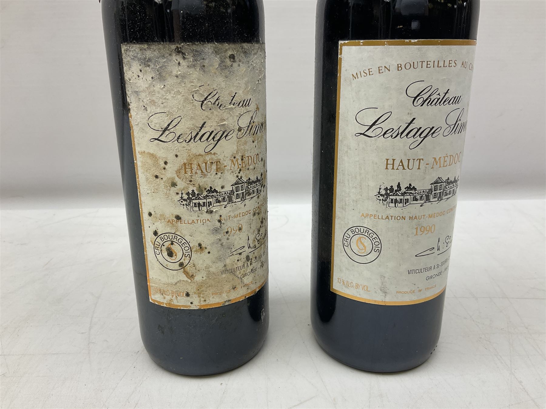 Chateau Lestage Simon 1990, Haut-Médoc, 750ml, 13% vol, seven bottles