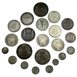 World silver coins, including three Span